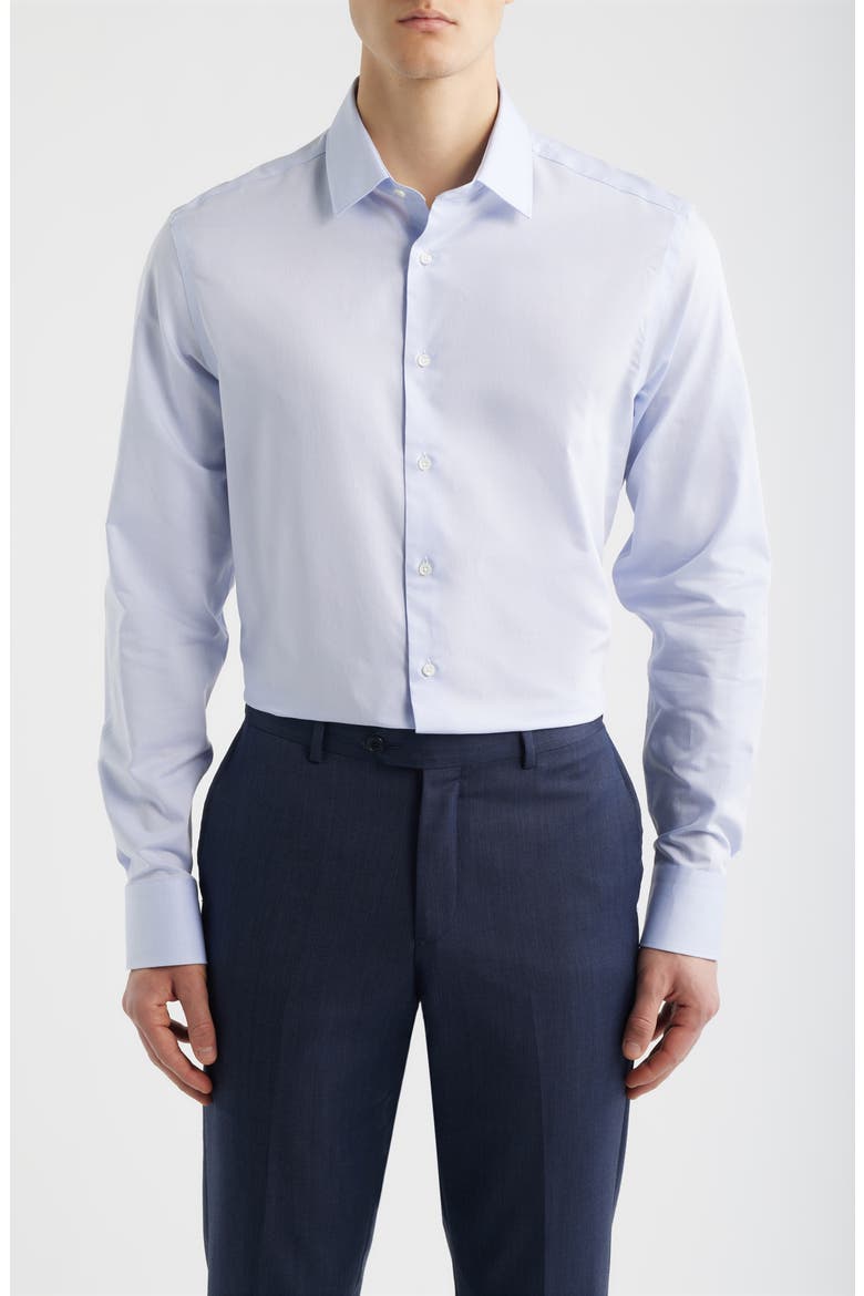 Regular Fit Light Blue Cotton Oxford Cloth Dress Shirt, Main, color, LIGHT BLUE