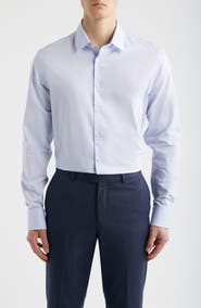 Canali Regular Fit Light Blue Cotton Oxford Cloth Dress Shirt