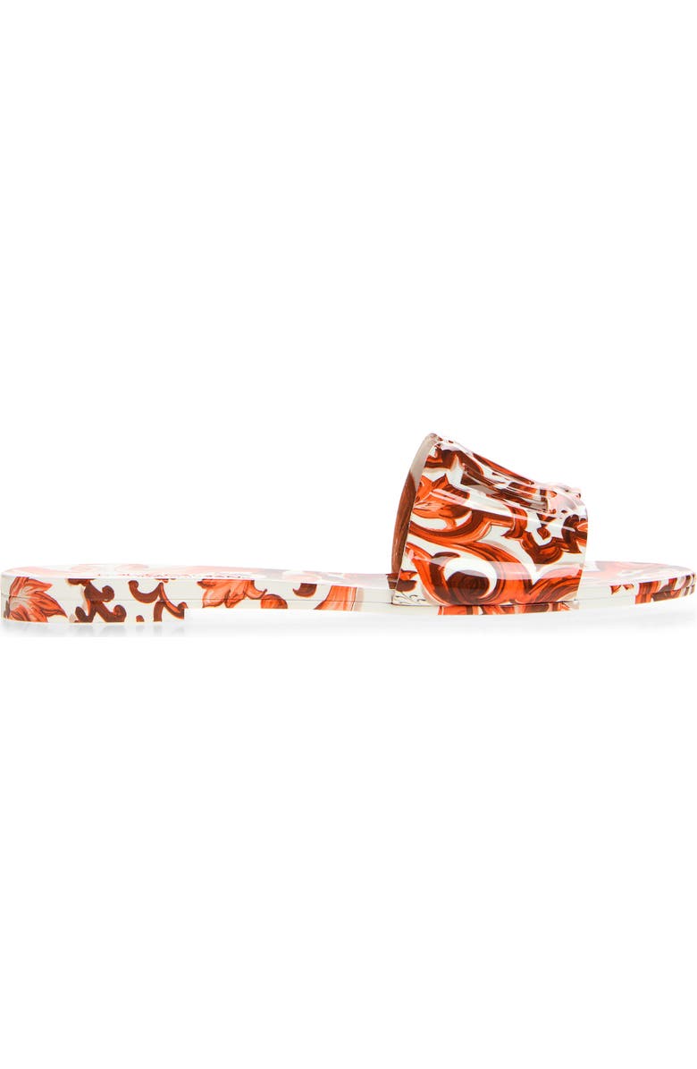 Dolce&Gabbana Bianca Majolica Slide Sandal, Alternate, color, Id3tn Maiolica 1 Orange