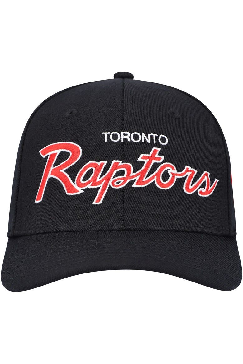 Men's Mitchell & Ness Black Toronto Raptors MVP Team Script 2.0 Stretch Snapback Hat, Alternate, color, Black