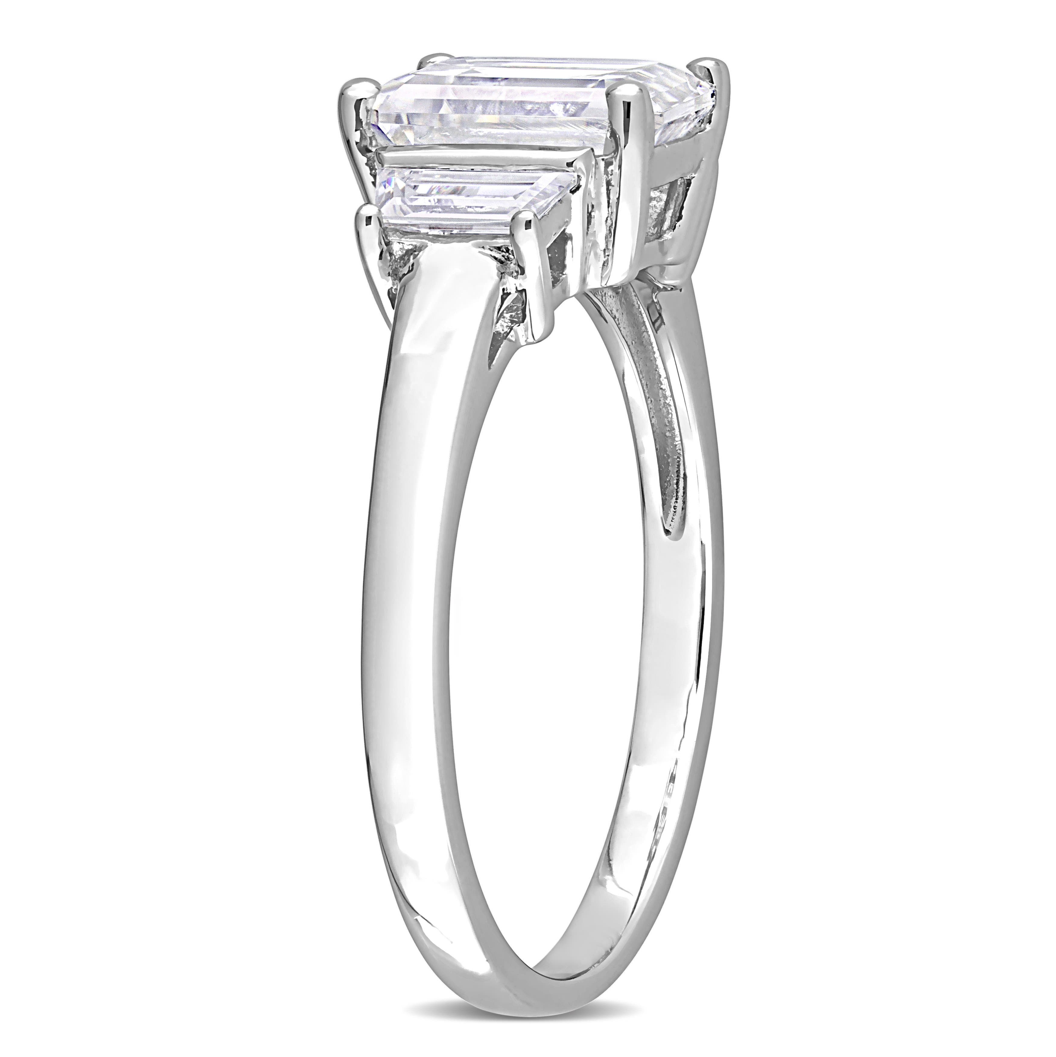 Julianna B. Moissanite Octagon 3-Stone Ring (Women) | Nordstrom