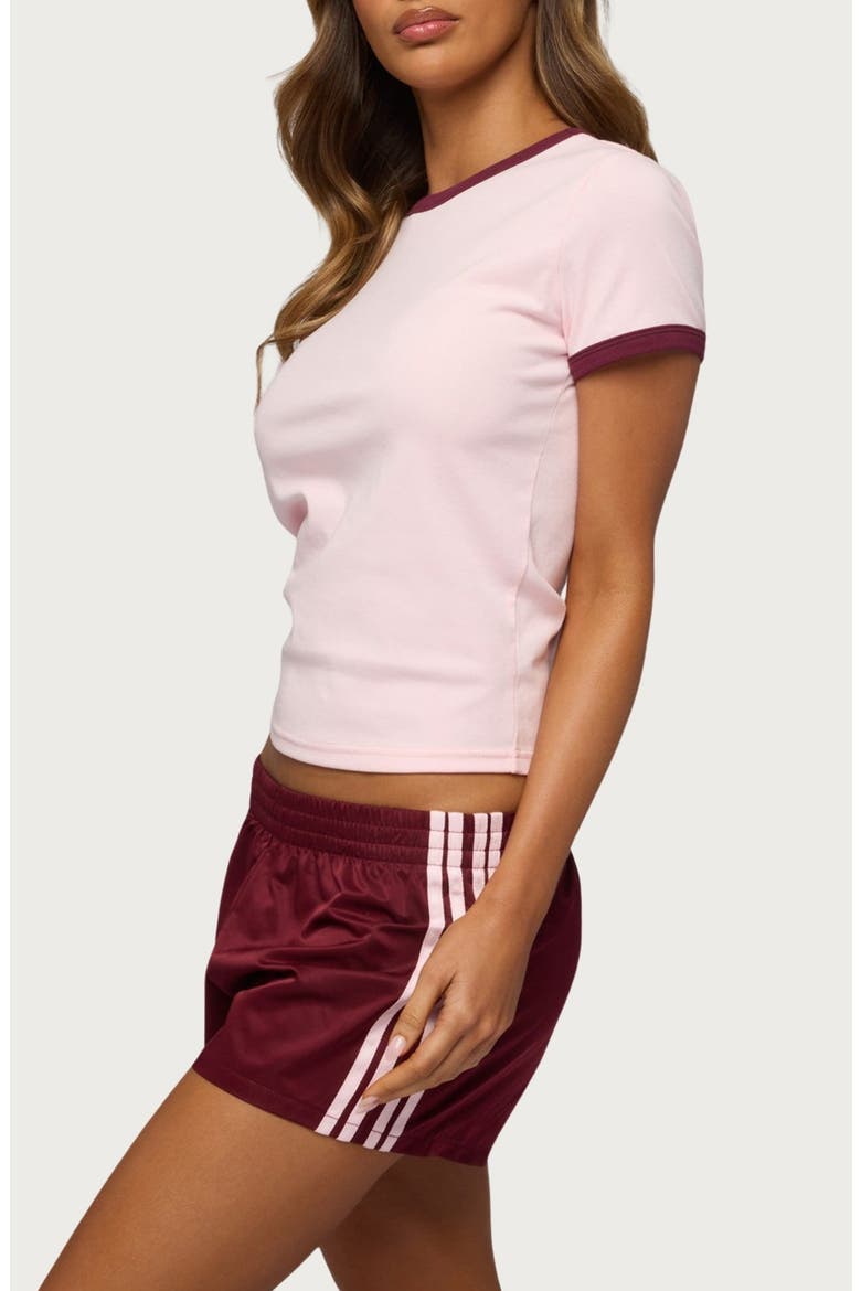 Zeke Contrast Trim T-Shirt, Alternate, color, PINK