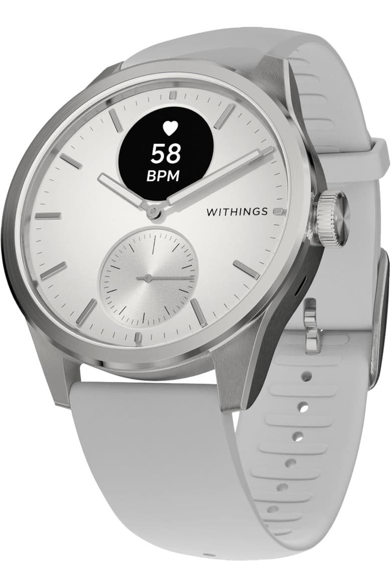 ScanWatch 2 - Heart Health Hybrid Smartwatch - 42mm - White, Main, color, White & Silver