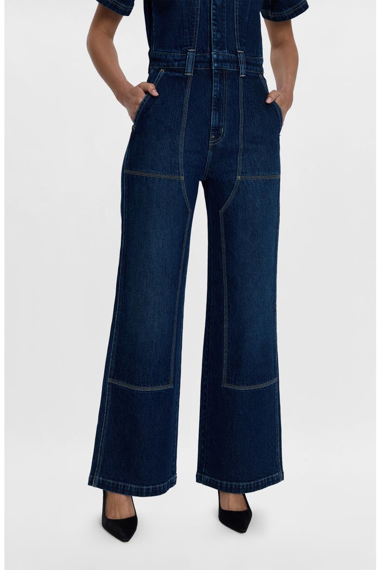 Jacob Wide Leg Denim Jumpsuit, Alternate, color, ALPINE