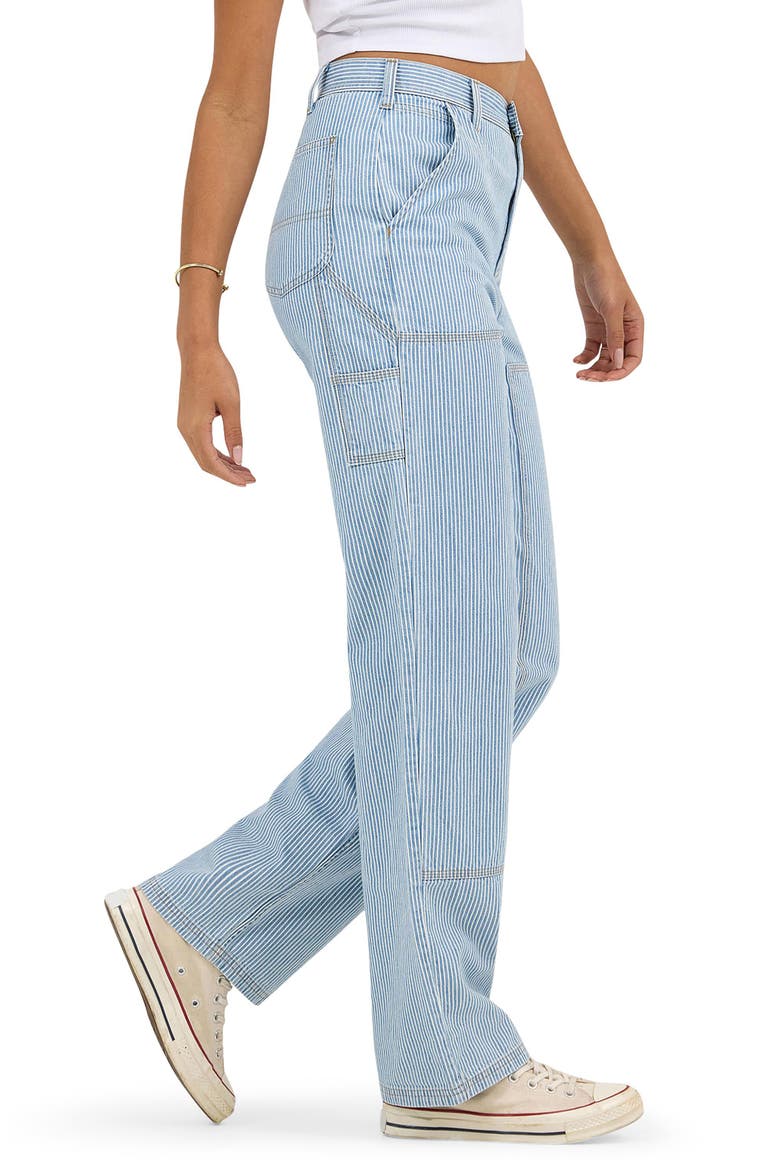 High Waist Carpenter Jeans, Alternate, color, MID RAILROAD