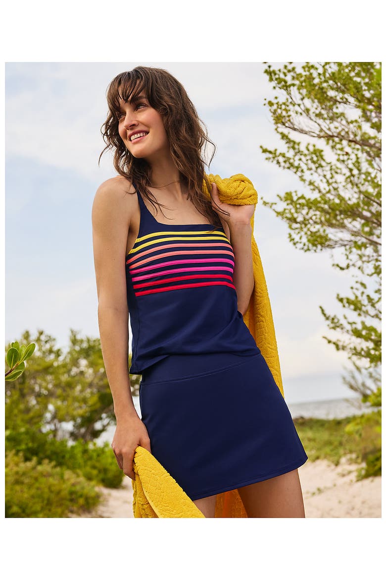 Mini Swim Skirt, Alternate, color, Deep Sea Navy