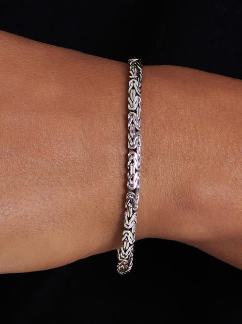 Devata Borobudur Oval Chain Bracelet In Silver
