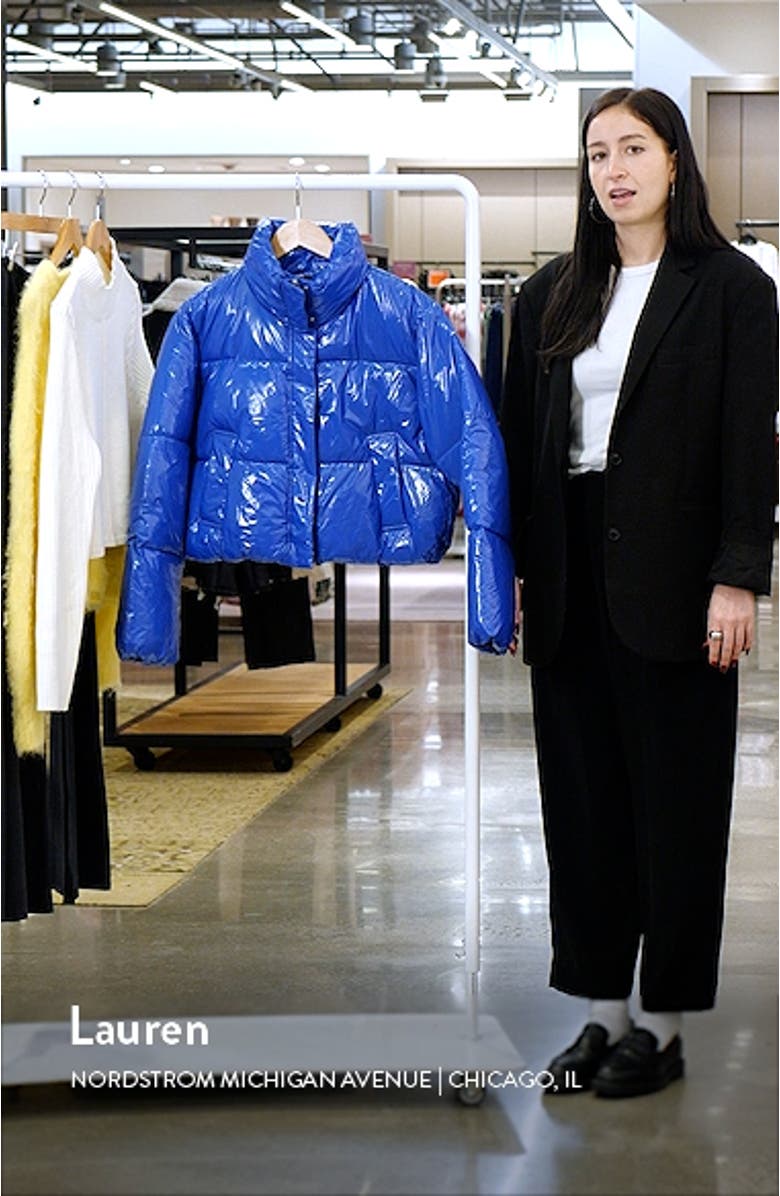 Shiny Crop Puffer Jacket, sales video thumbnail