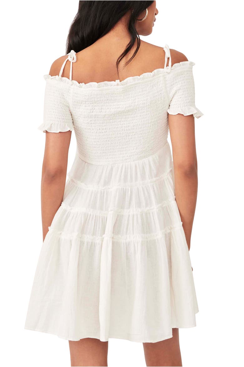 free-est Happy with You Cold Shoulder Minidress, Alternate, color, WHITE