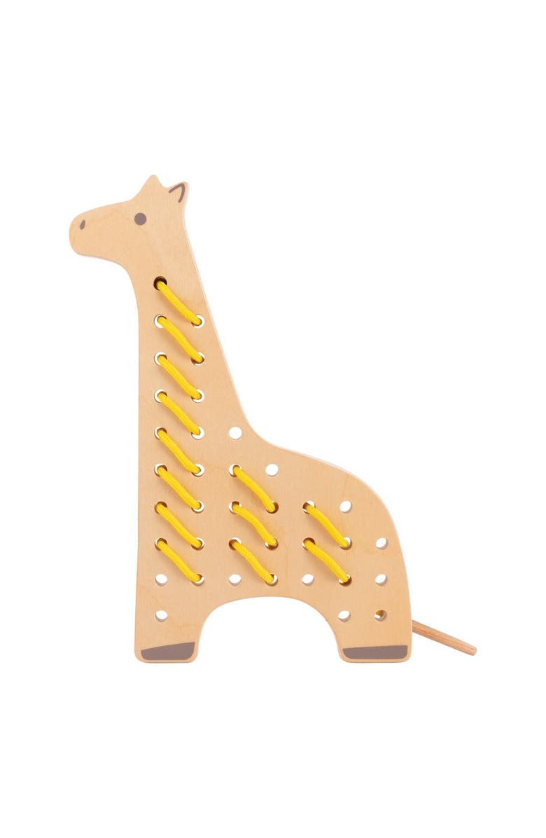 Kaplan Early Learning Company Safari Wooden Lacing Animals - Set of 5, Alternate, color, Multicolor