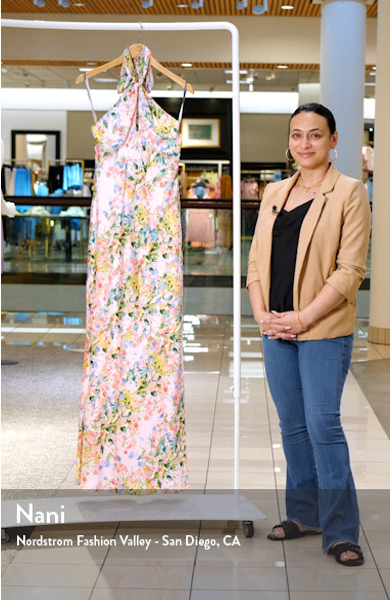 Rose Halter Satin Gown, sales video thumbnail