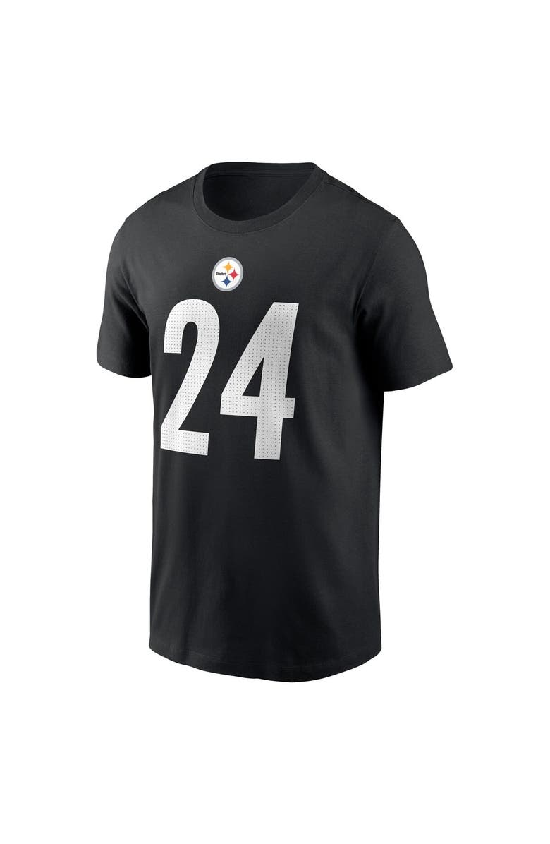 Nike Men's Nike Joey Porter Jr. Black Pittsburgh Steelers 2023 NFL Draft Player Name & Number T-Shirt, Alternate, color, Black