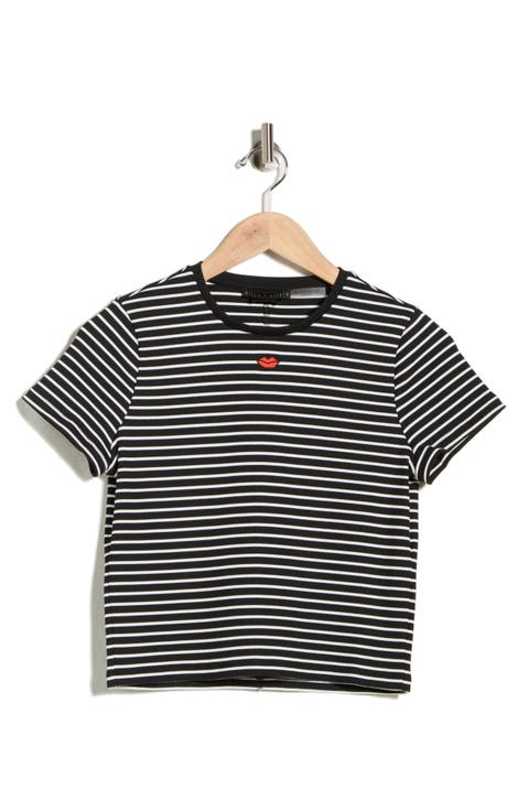 Cindy Embroidered Crop T-Shirt