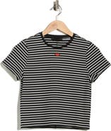 Alice + Olivia Cindy Embroidered Crop T-Shirt