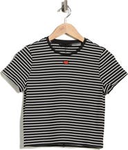 Alice + Olivia Cindy Embroidered Crop T-Shirt