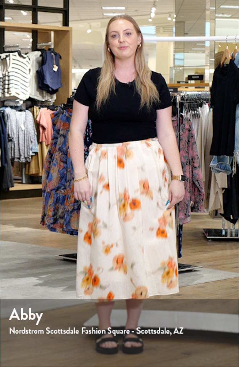 Poppy Blur Gathered Easy Skirt, sales video thumbnail