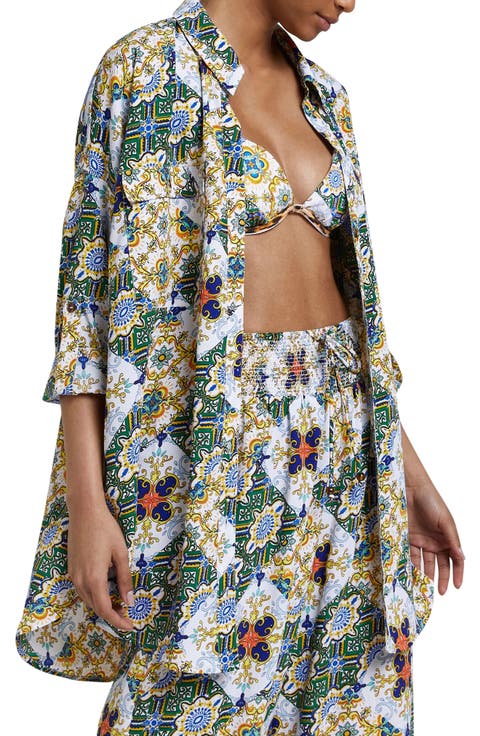 Print Oversize Tunic Shirt