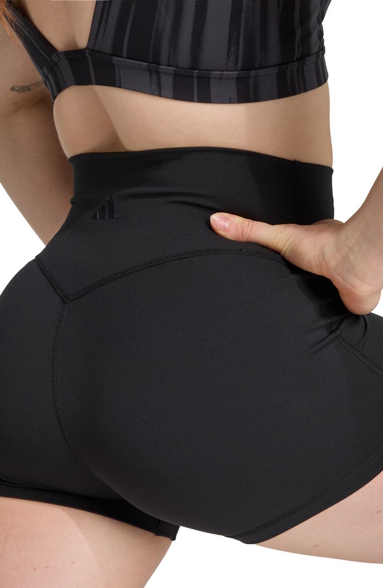 adidas All Me Sculpt Booty Shorts, Alternate, color, Black/ Black