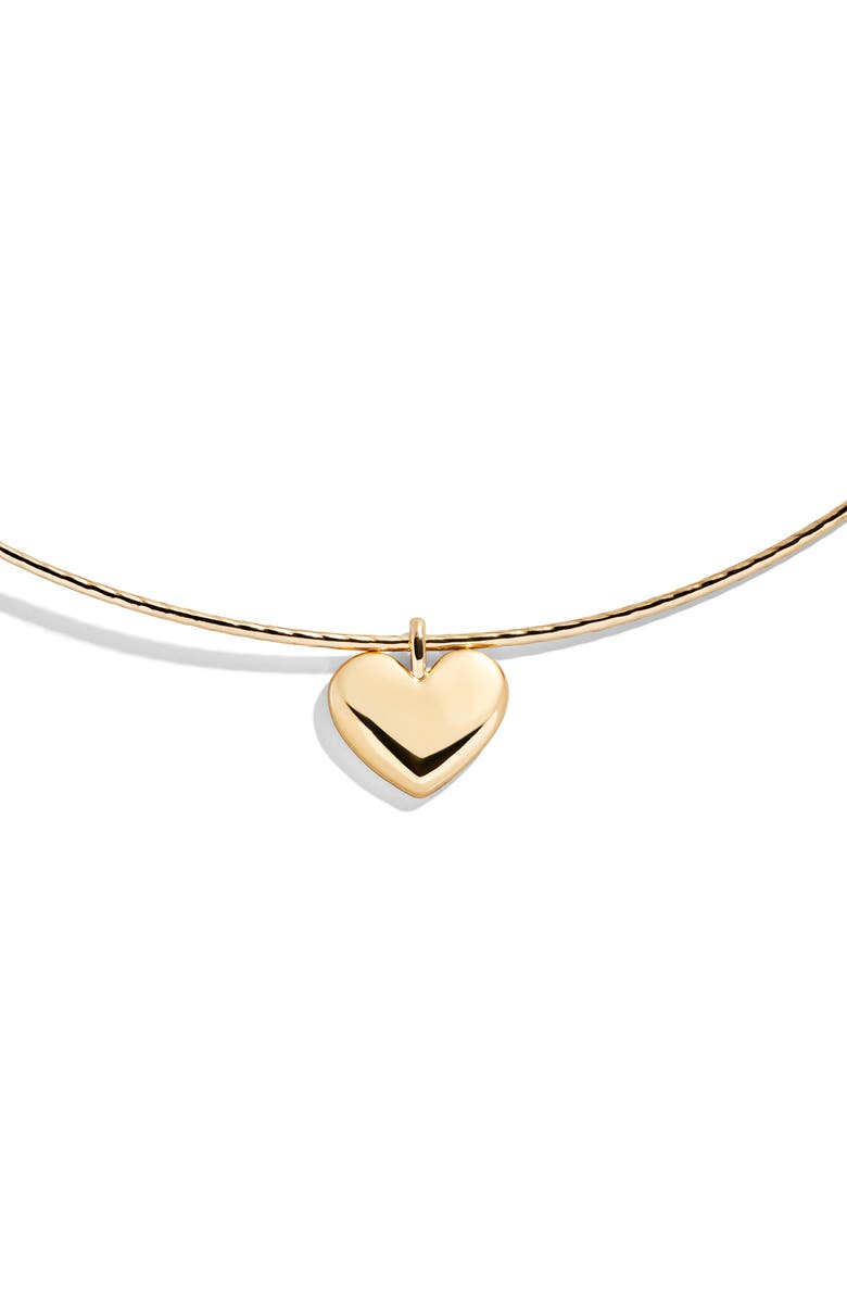 BaubleBar Jelane Heart Pendant Necklace, Main, color, Gold