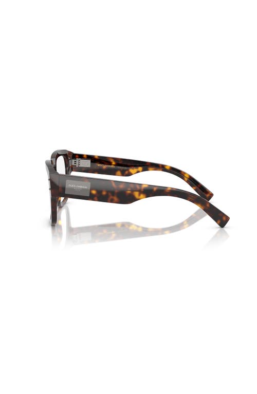 Dolce & Gabbana Dolce&gabbana 52mm Square Optical Glasses In Brown