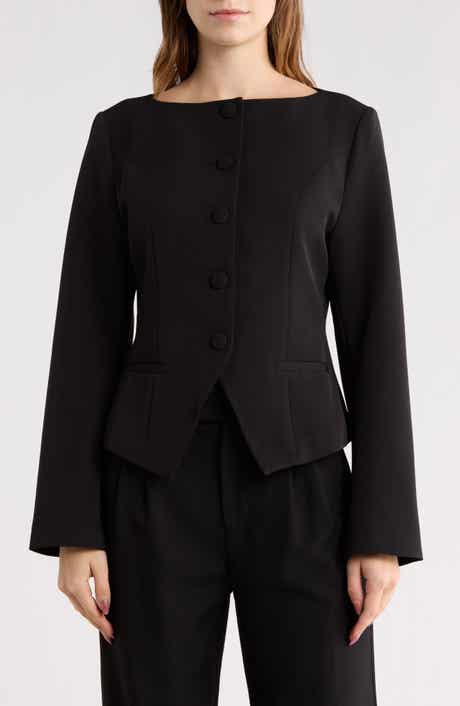 Elodie Collarless Crop Blazer