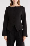 Elodie Collarless Crop Blazer