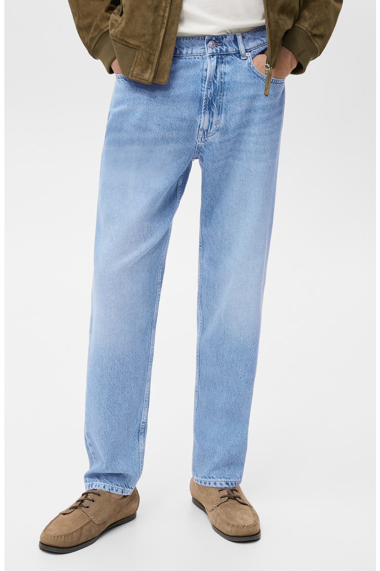 Lore Tapered Straight Leg Jeans, Main, color, MEDIUM BLUE