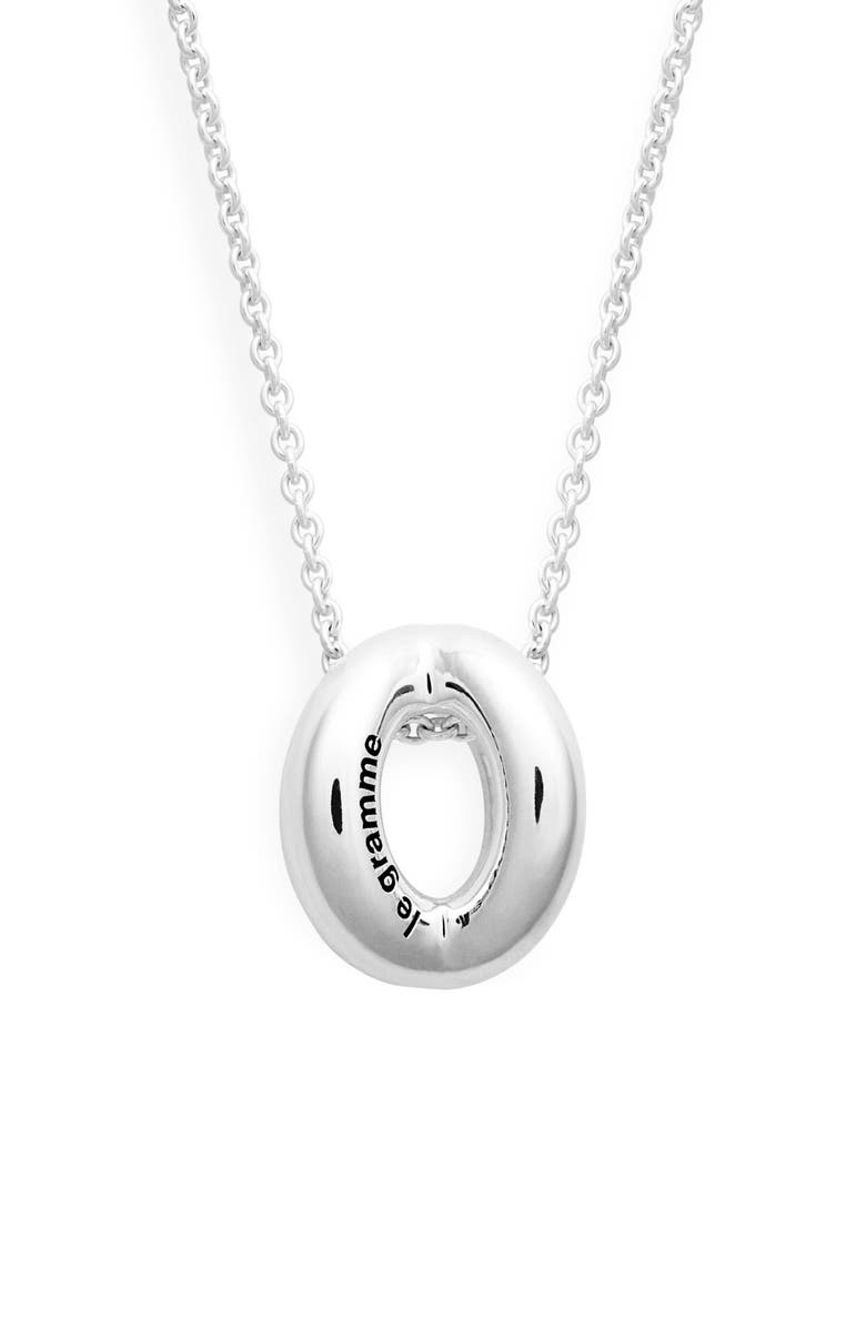 le gramme Men's Entrelacs 3G Sterling Silver Pendant Necklace, Alternate, color,
