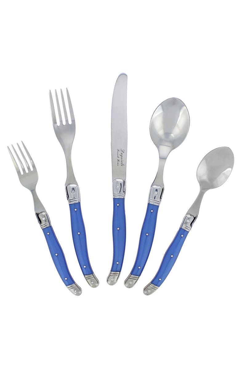 FRENCH HOME 20-Piece Laguiole French Blue Flatware Set, Alternate, color, Blue
