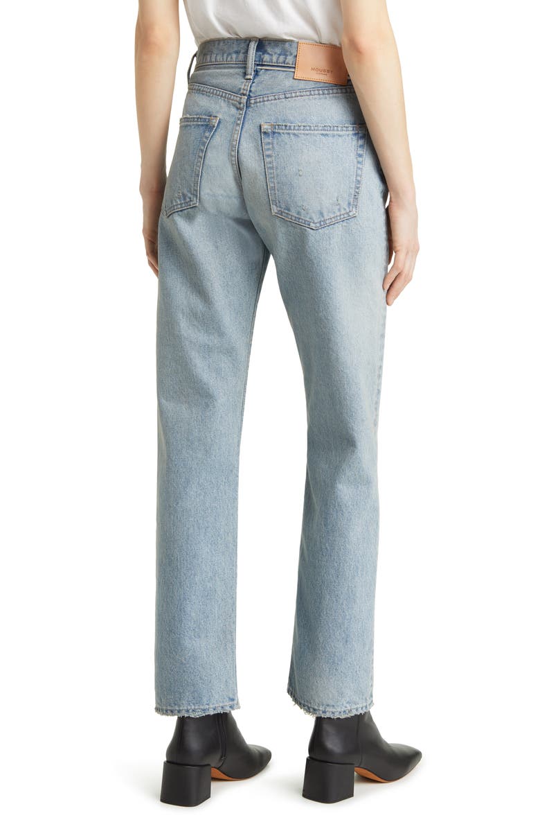MOUSSY VINTAGE Neely Distressed High Waist Straight Leg Jeans, Alternate, color, 