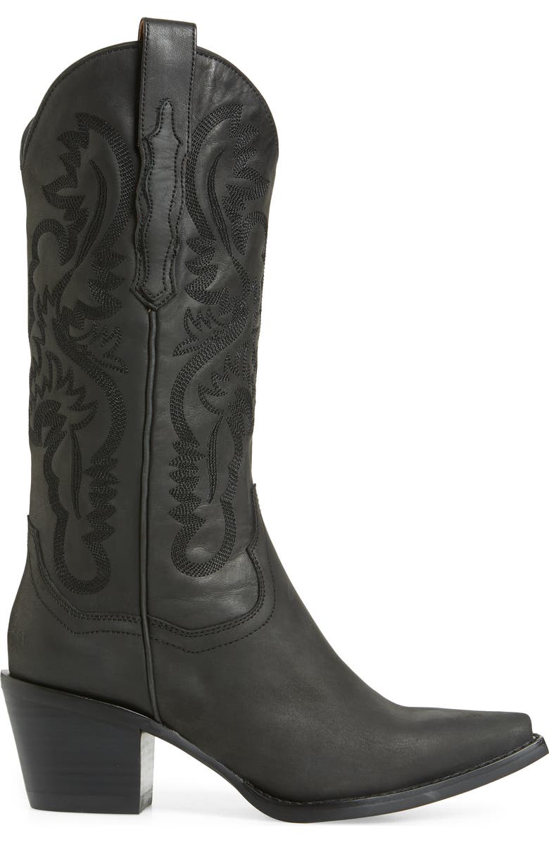 Jeffrey Campbell Dagget Western Boot, Alternate, color, Black Wash