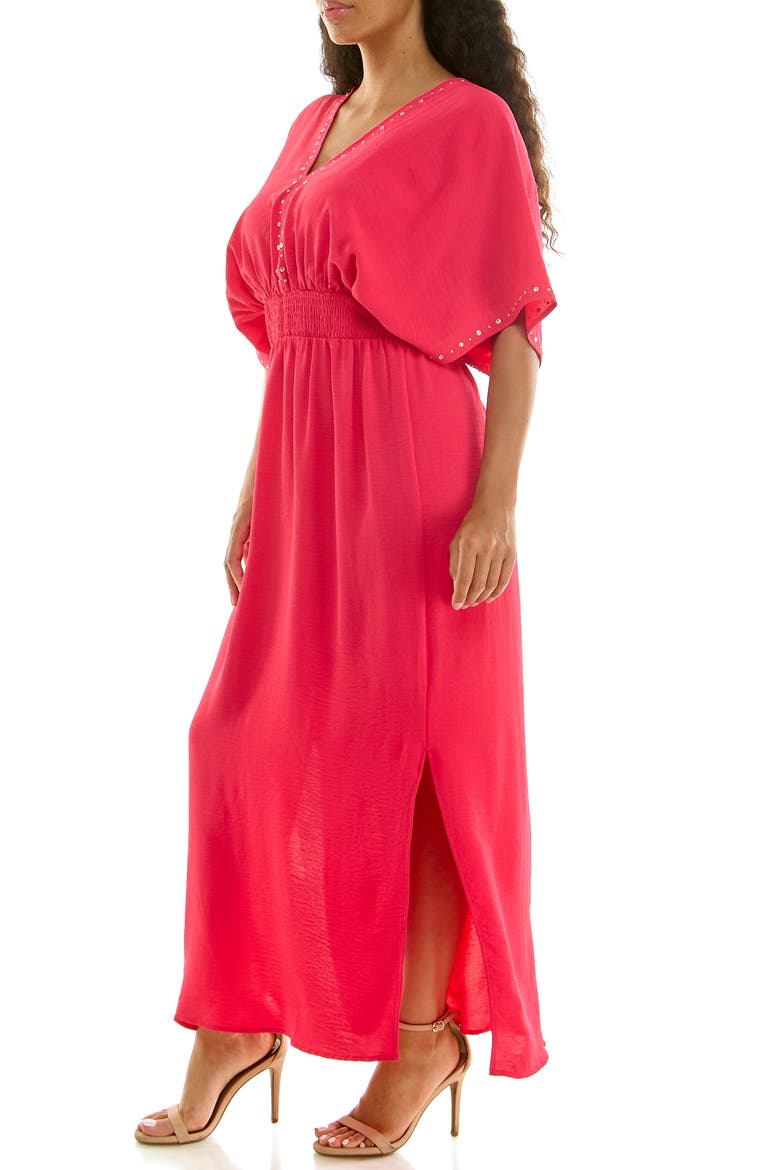 Crystal Maxi Dress, Alternate, color, AZALEA