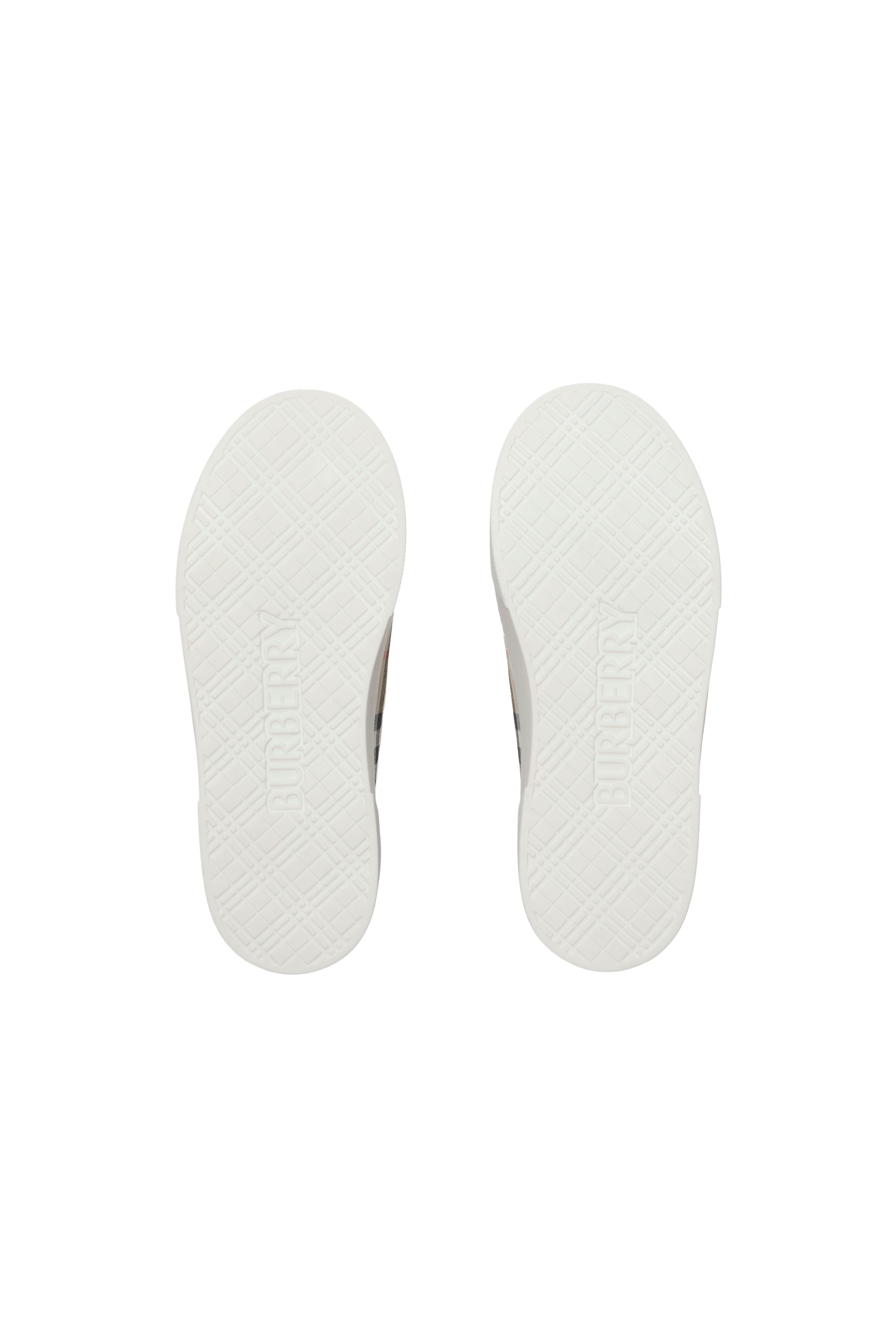 Burberry Check Cotton Sneakers, Alternate, color, Sand Beige