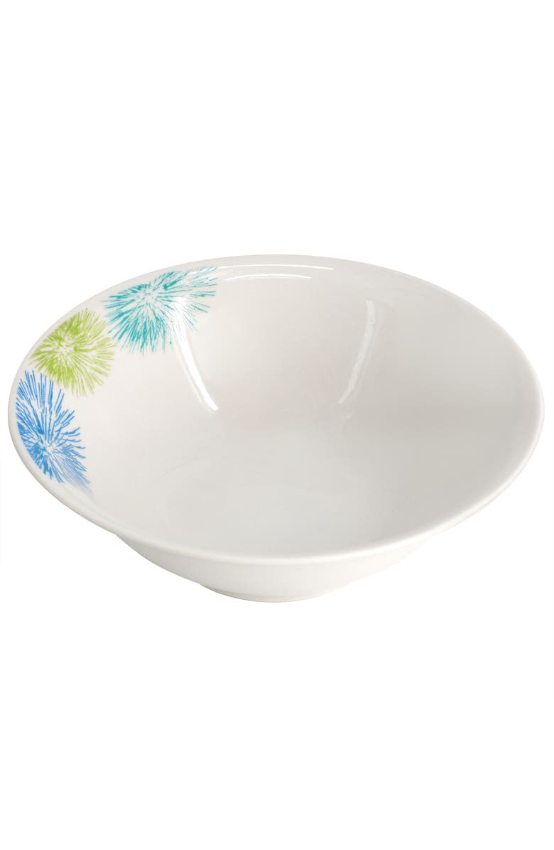 Gibson Home Blue Meadow 12 Piece Fine Ceramic Dinnerware Set, Alternate, color, White