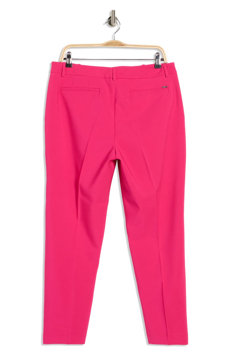 DKNY Pleated Straight Leg Pants, Alternate, color, Hot Pink