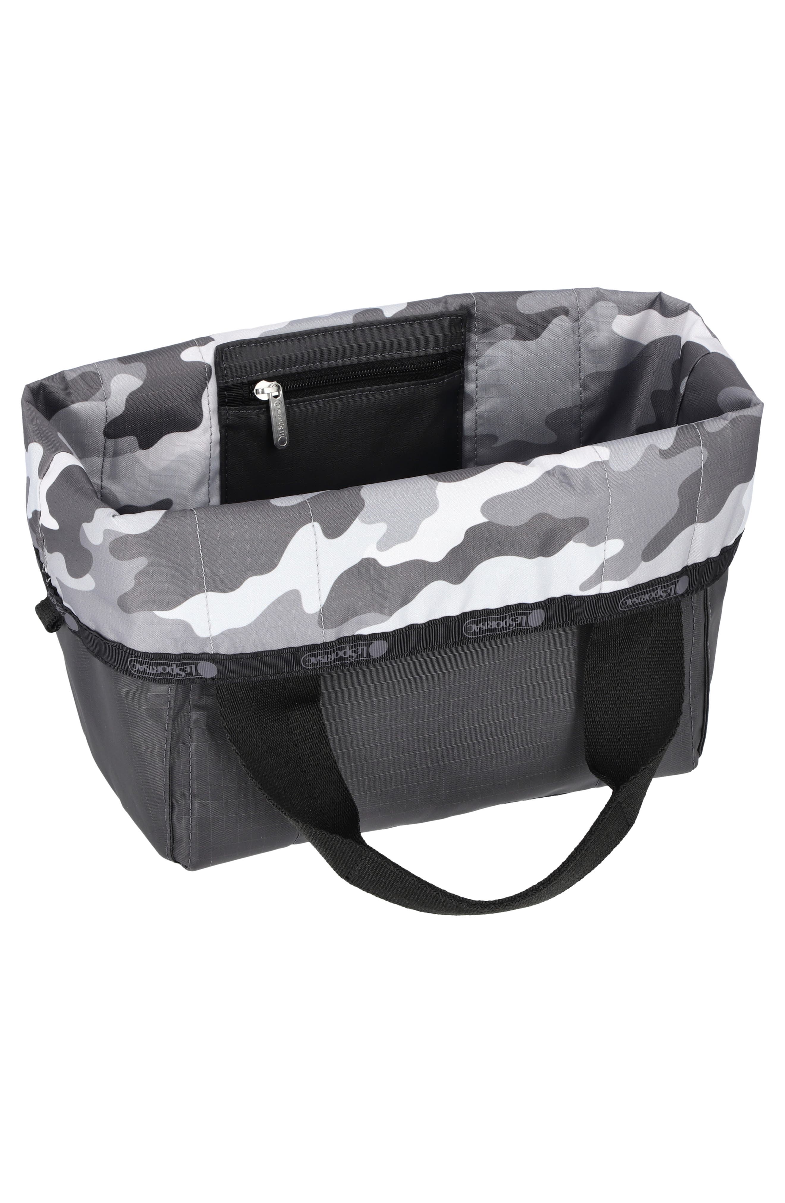 LeSportsac Small Reversible Pocket Tote Bag, Alternate, color, 2 Way Gray Camo/ Thunder