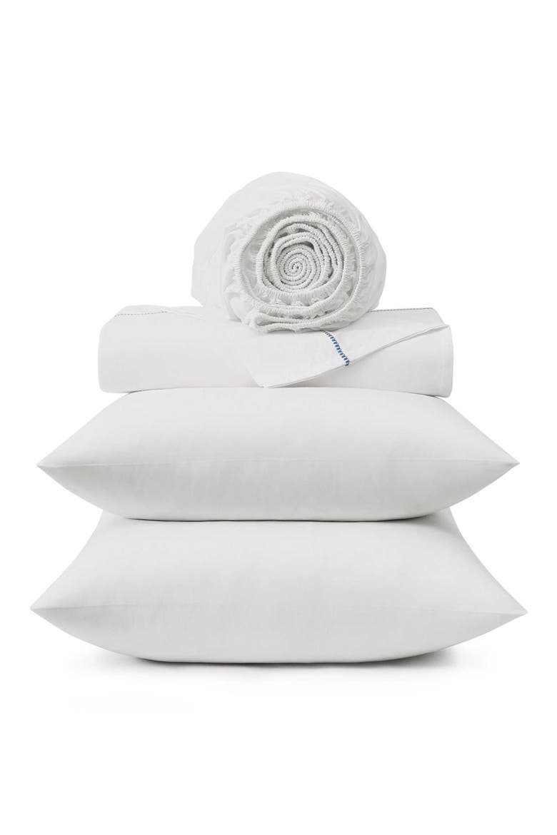 Boardwalk Cotton Percale Sheet Set, Alternate, color, WHITE