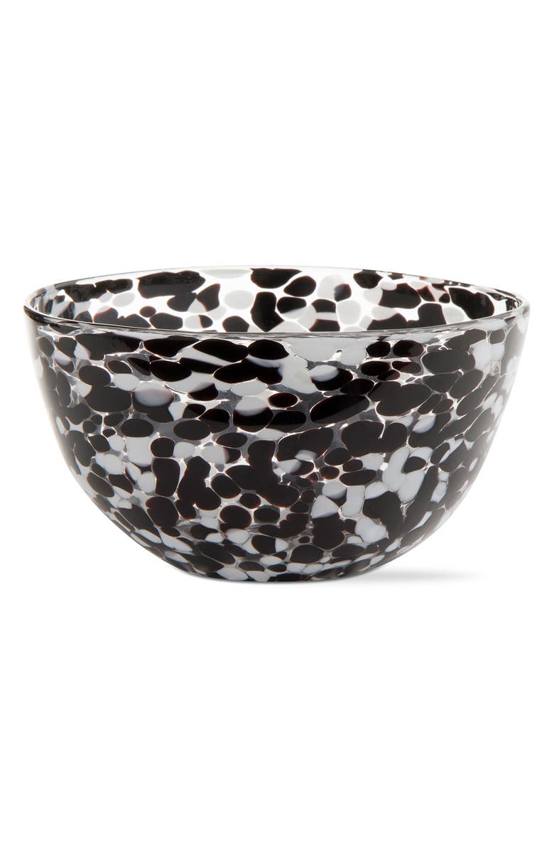 tag Confetti Glass Bowl, Main, color, Black