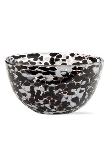 Tag Confetti Glass Bowl In Black