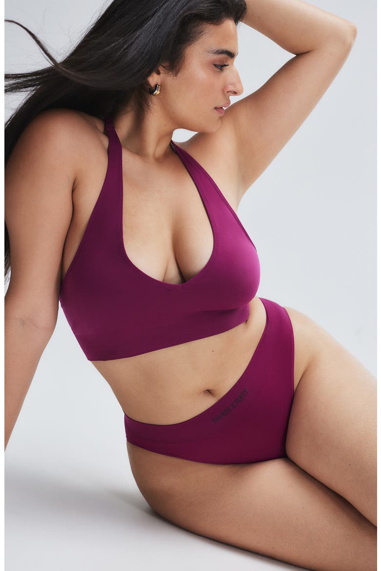 Seamless High Waist Bikini Panties, Alternate, color, SUGARPLUM PURPLE
