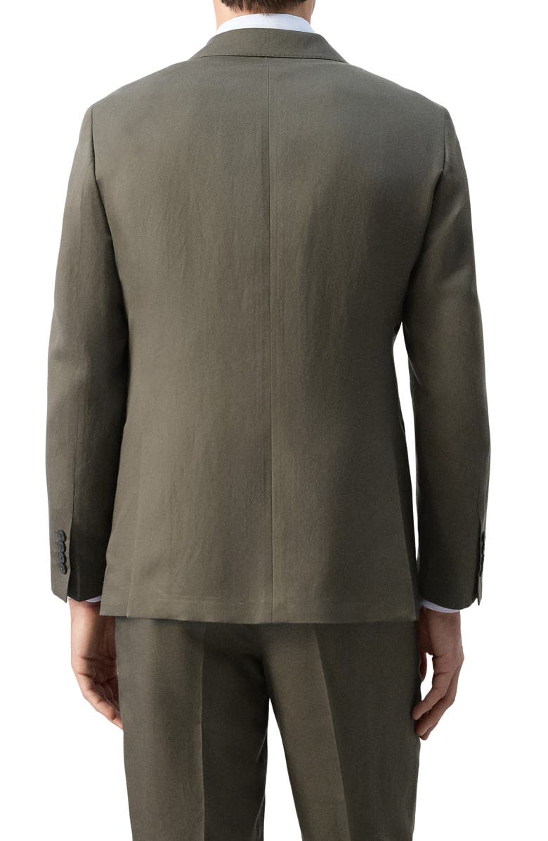 MANGO Amalfi Slim Fit Lyocell & Linen Blend Suit Jacket, Alternate, color, Khaki Green
