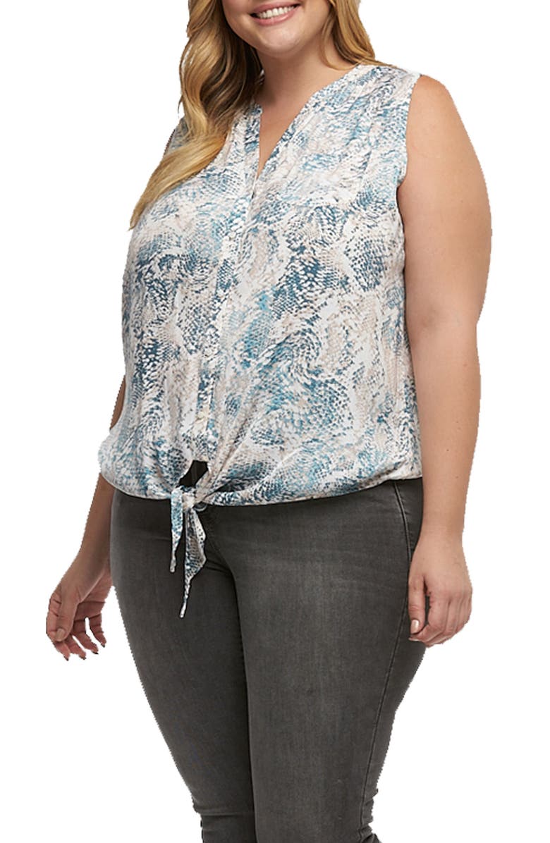 Tart Liya Print Tie Hem Top, Alternate, color, Desert Python