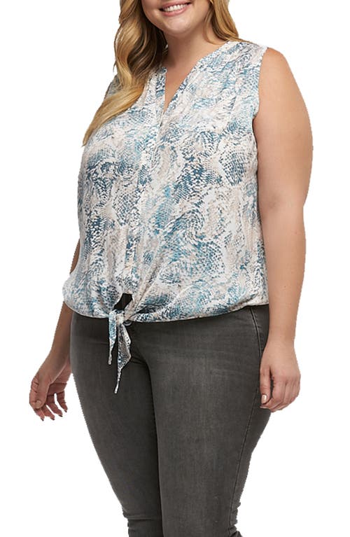 Tart Liya Print Tie Hem Top In Desert Python