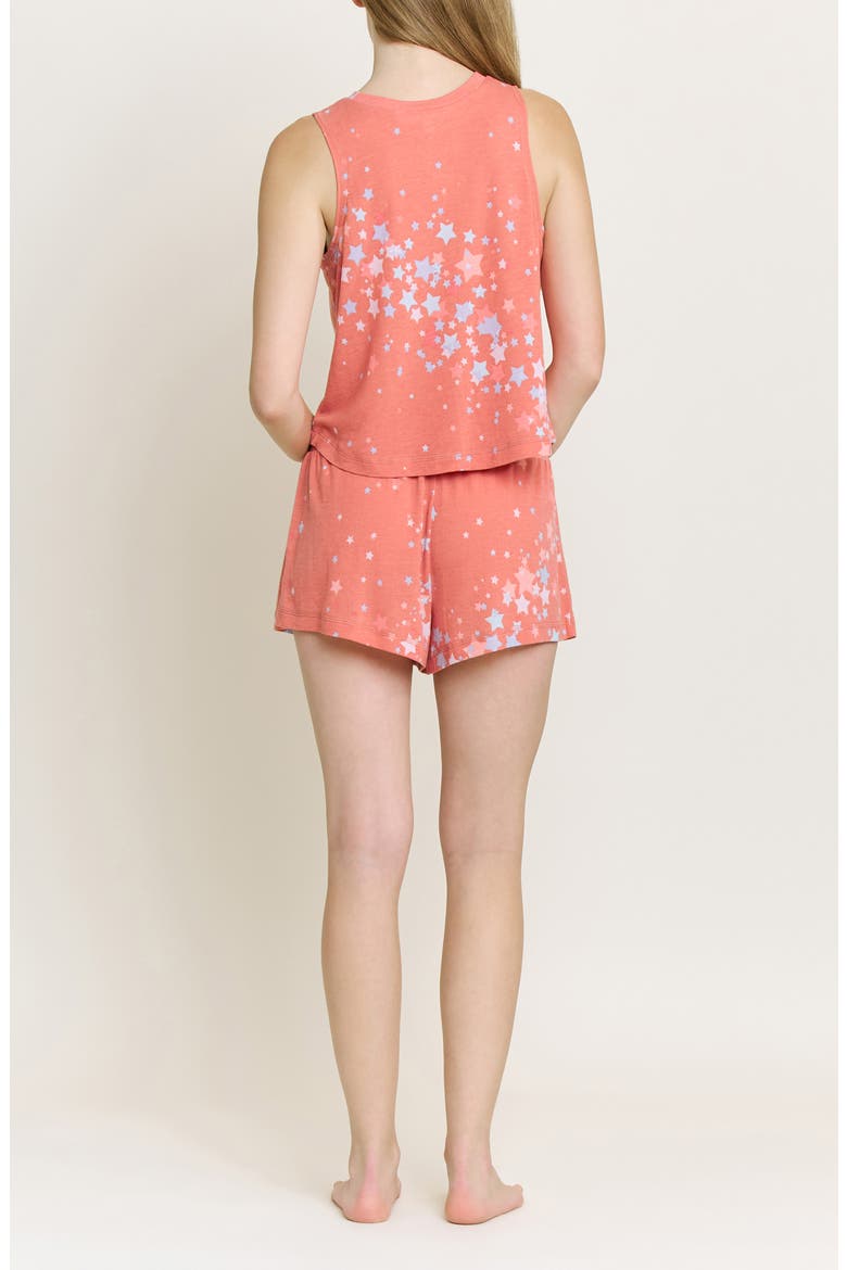 Star Seeker Short Pajamas, Alternate, color, CORAL BLUSH STARS
