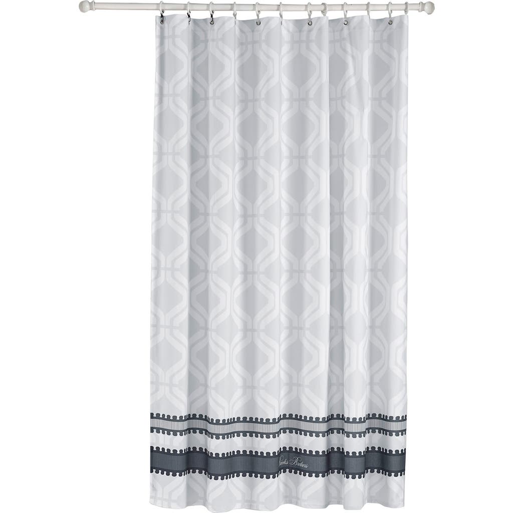 Brooks Brothers Geo Print Turkish Cotton Shower Curtain