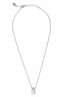 RIVKA FRIEDMAN Cubic Zirconia Teardrop Pendant Necklace