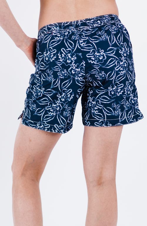 Calypsa Women's Plus 7" Board Shorts - Patterns In Blue