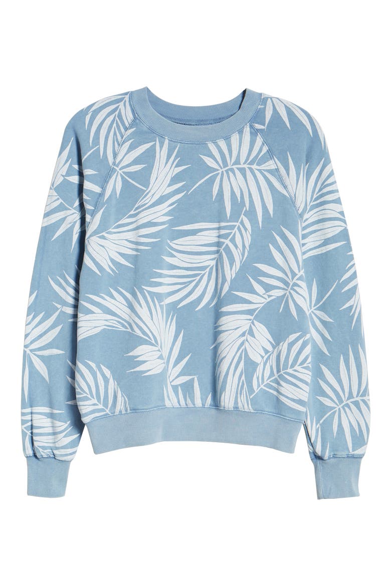 Wild Palms Sweatshirt, Alternate, color, FRENCH BLUE
