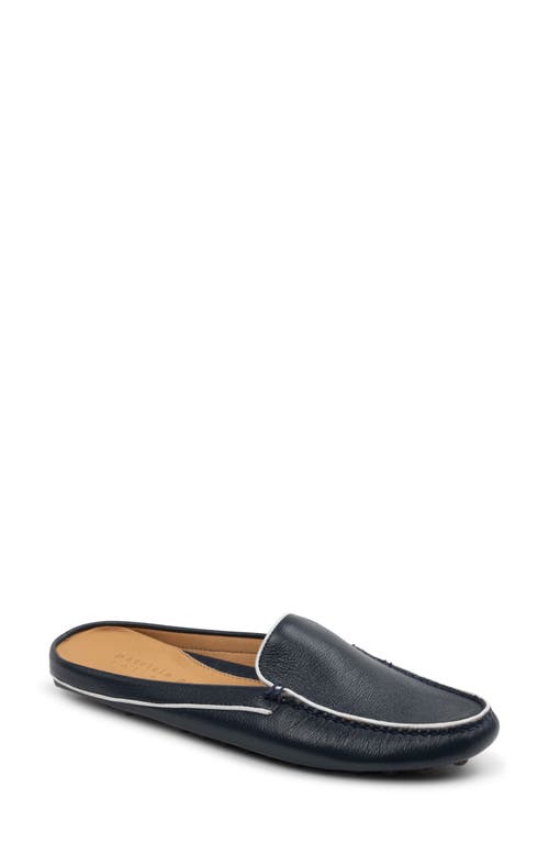 Shop Patricia Green Jill Piped Mule In Navy/white Leather