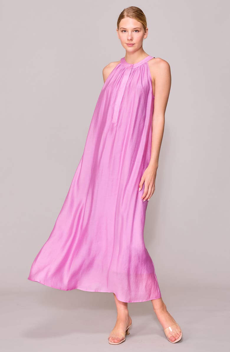 MELLODAY Half Placket Maxi Dress, Alternate, color, Orchid